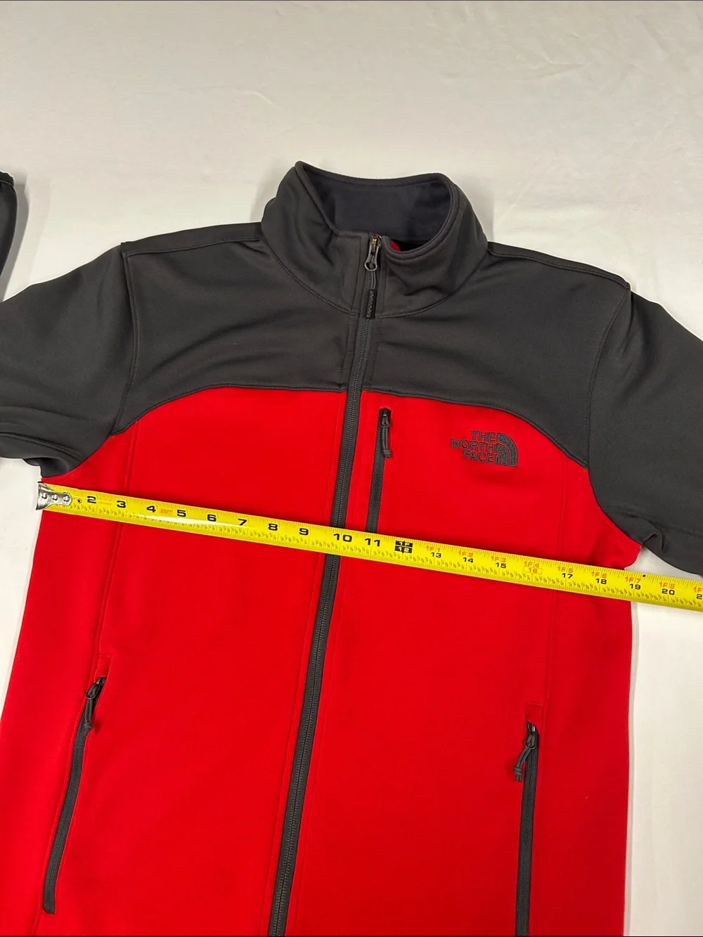 The North Face Red and Black Full-Zip Performance Fleece Jacket